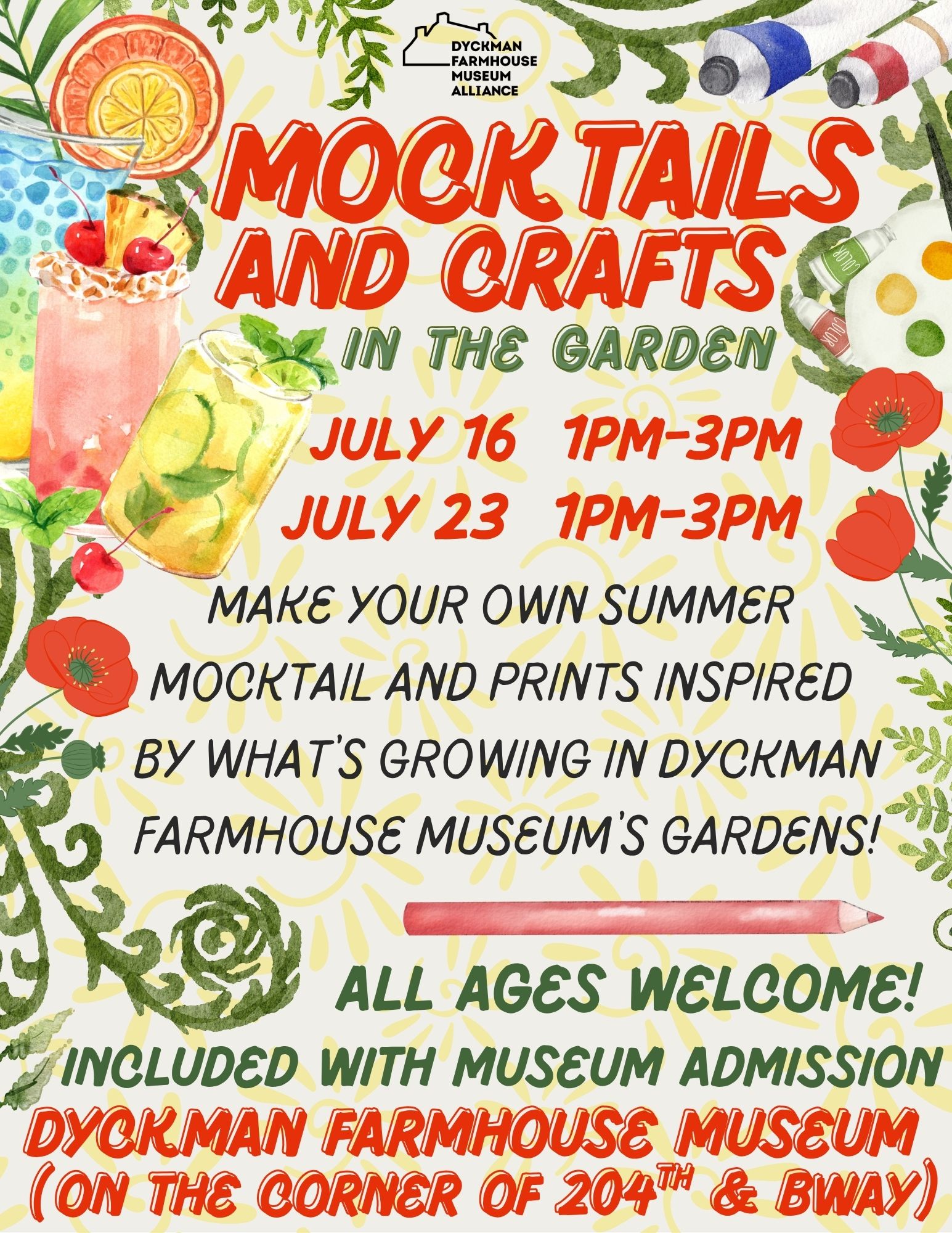 Mocktails and Crafts In The Garden