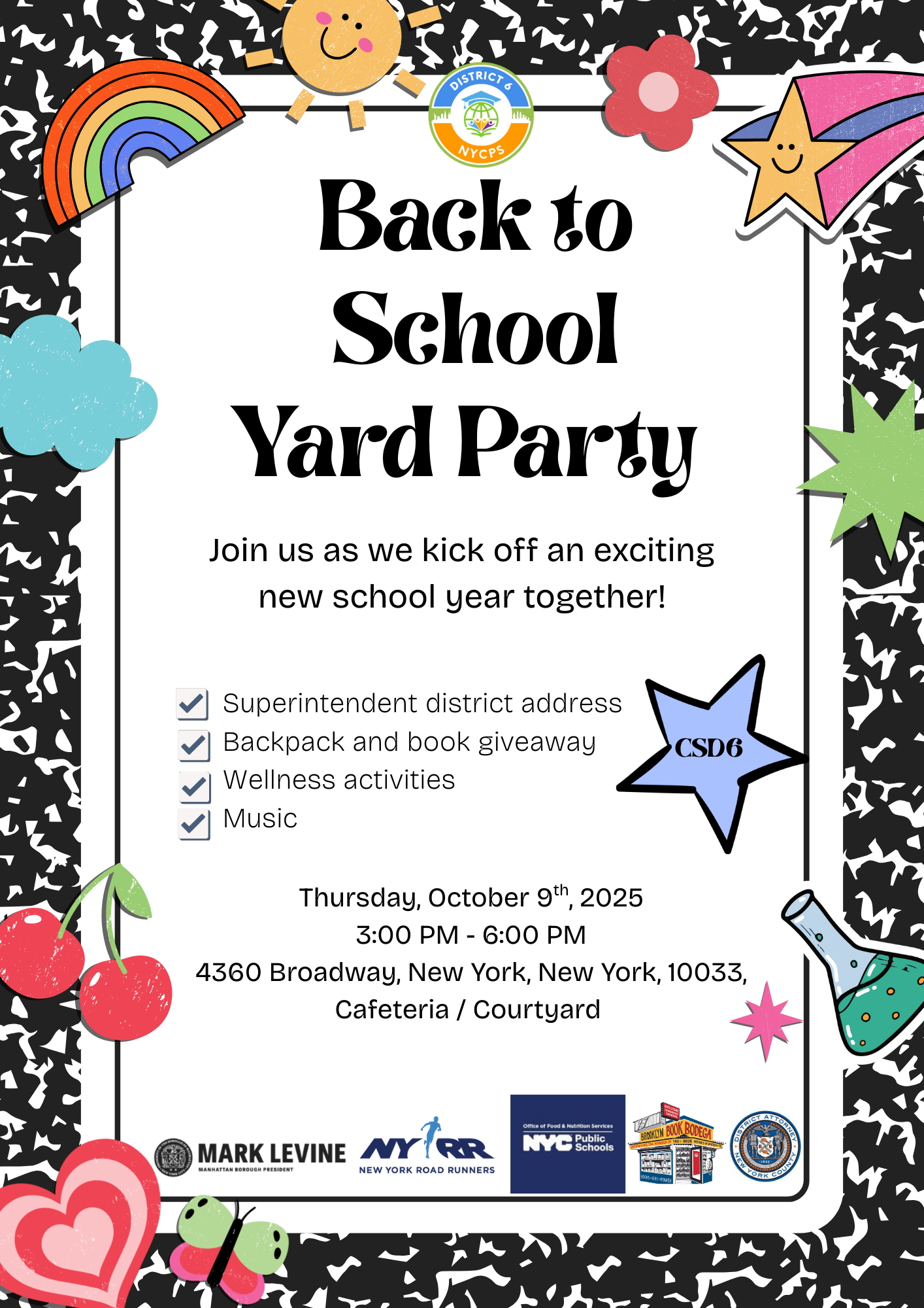 Community School District 6 Back to School Yard Party