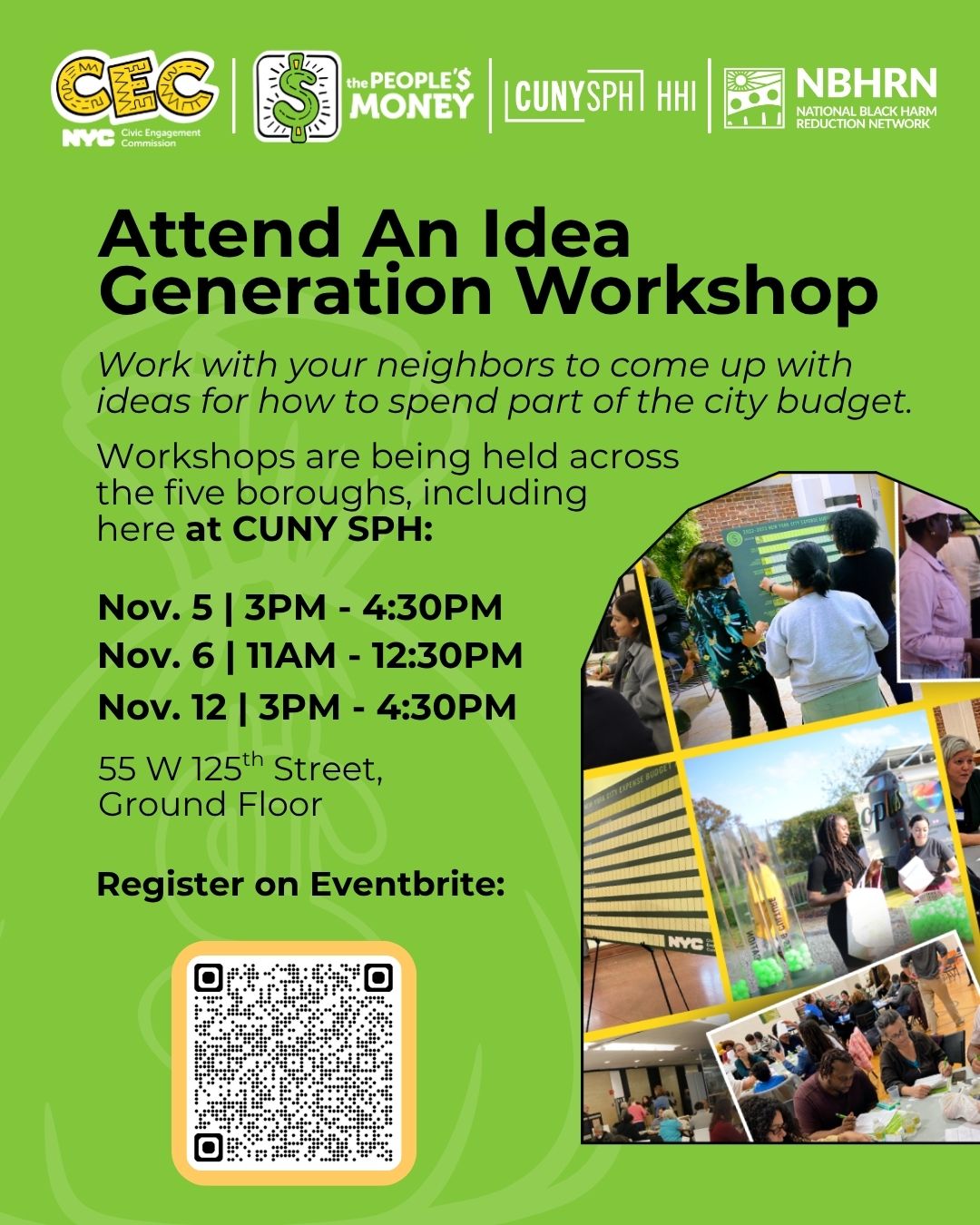 Idea Generation Workshop: The People’s Money Initiative at CUNY SPH