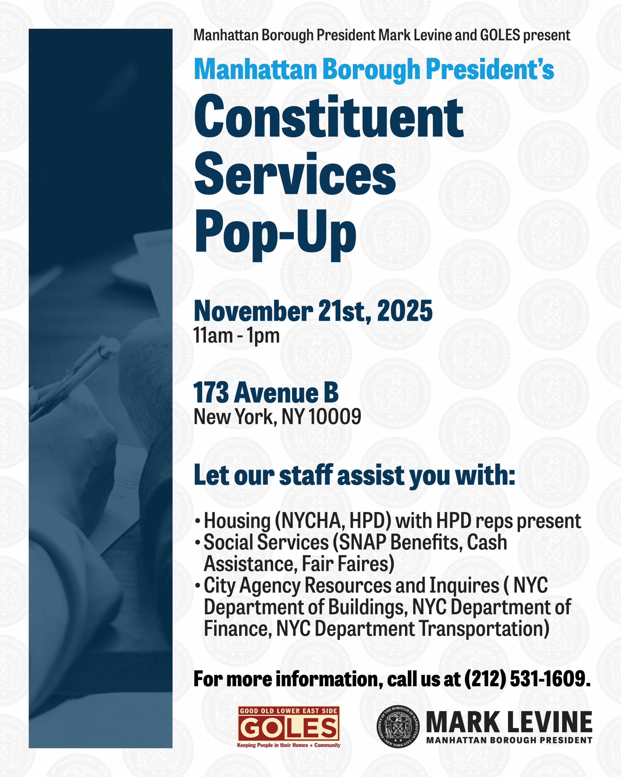 Constituent Services Pop-Up feat. GOLES