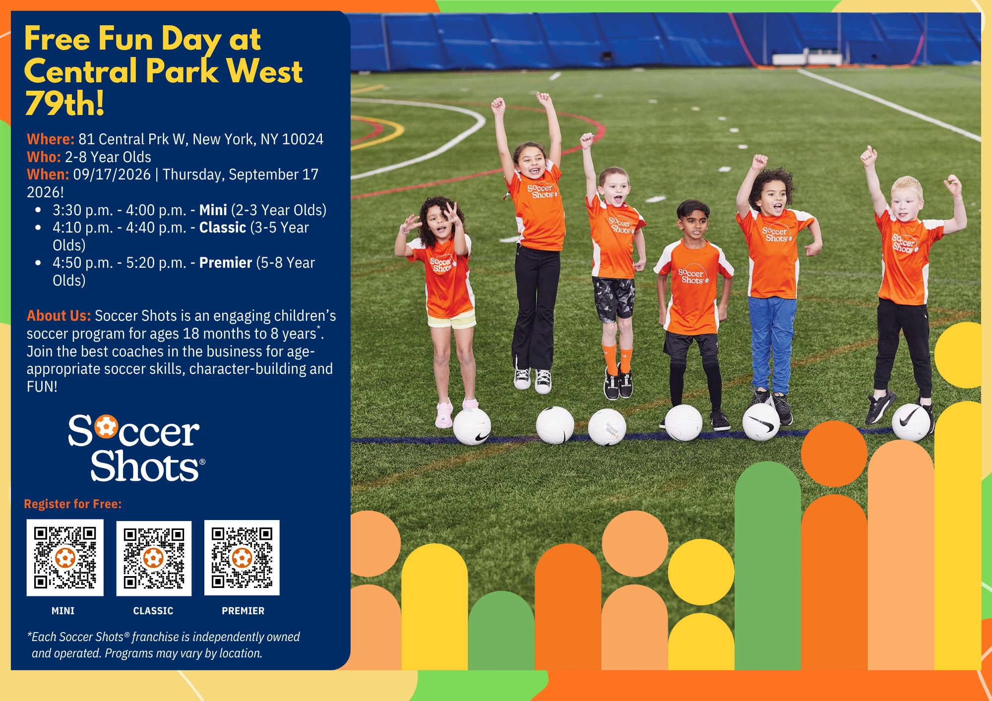 Soccer Shots Free Fun Day at Central Park West 79th!