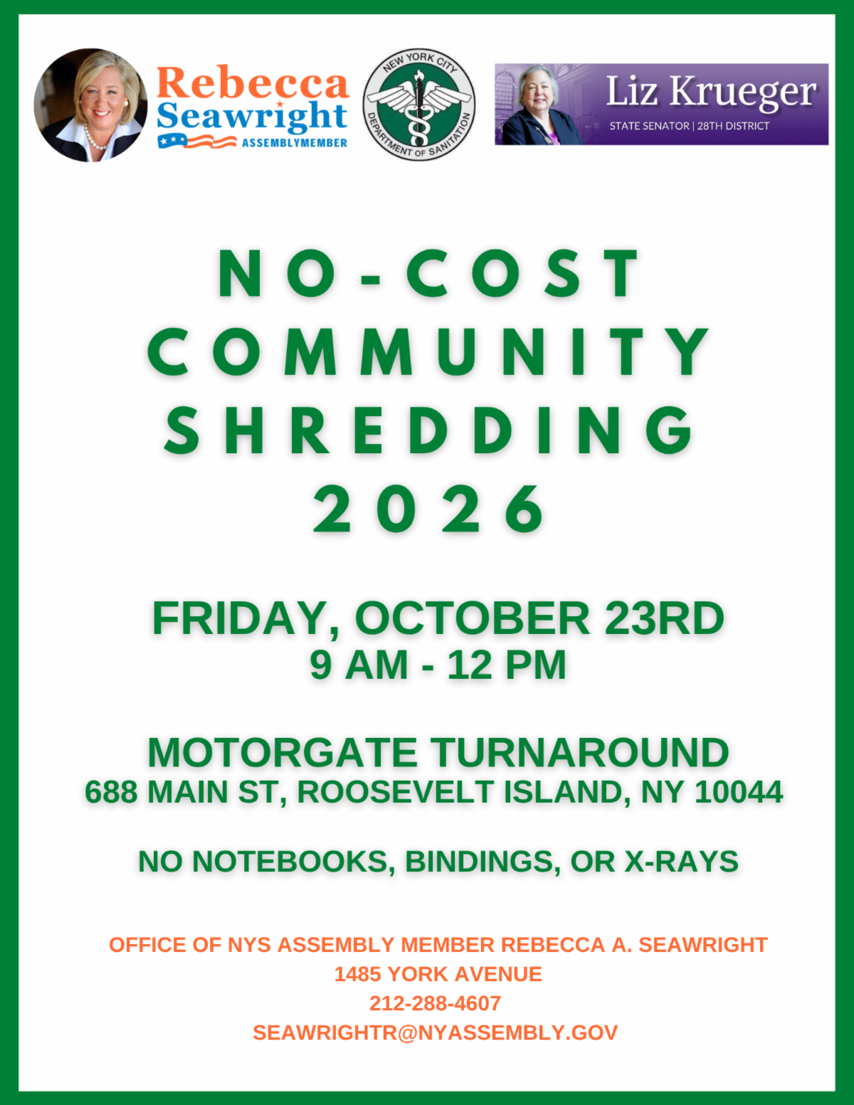No Cost Community Shredding